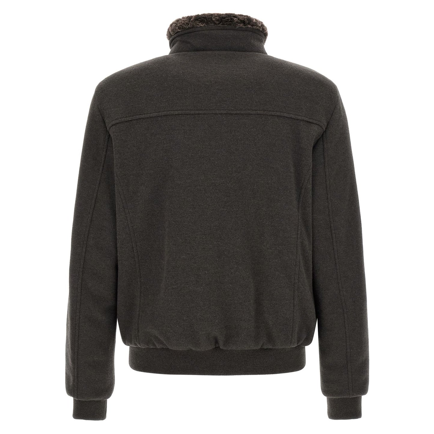 MooRER Brown Wool Bomber
