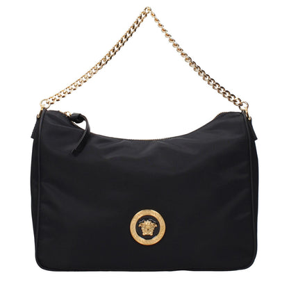 Versace Black Fabric Handbag