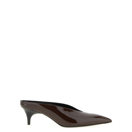Gucci Bordeaux Calfskin Mid Heel Pumps