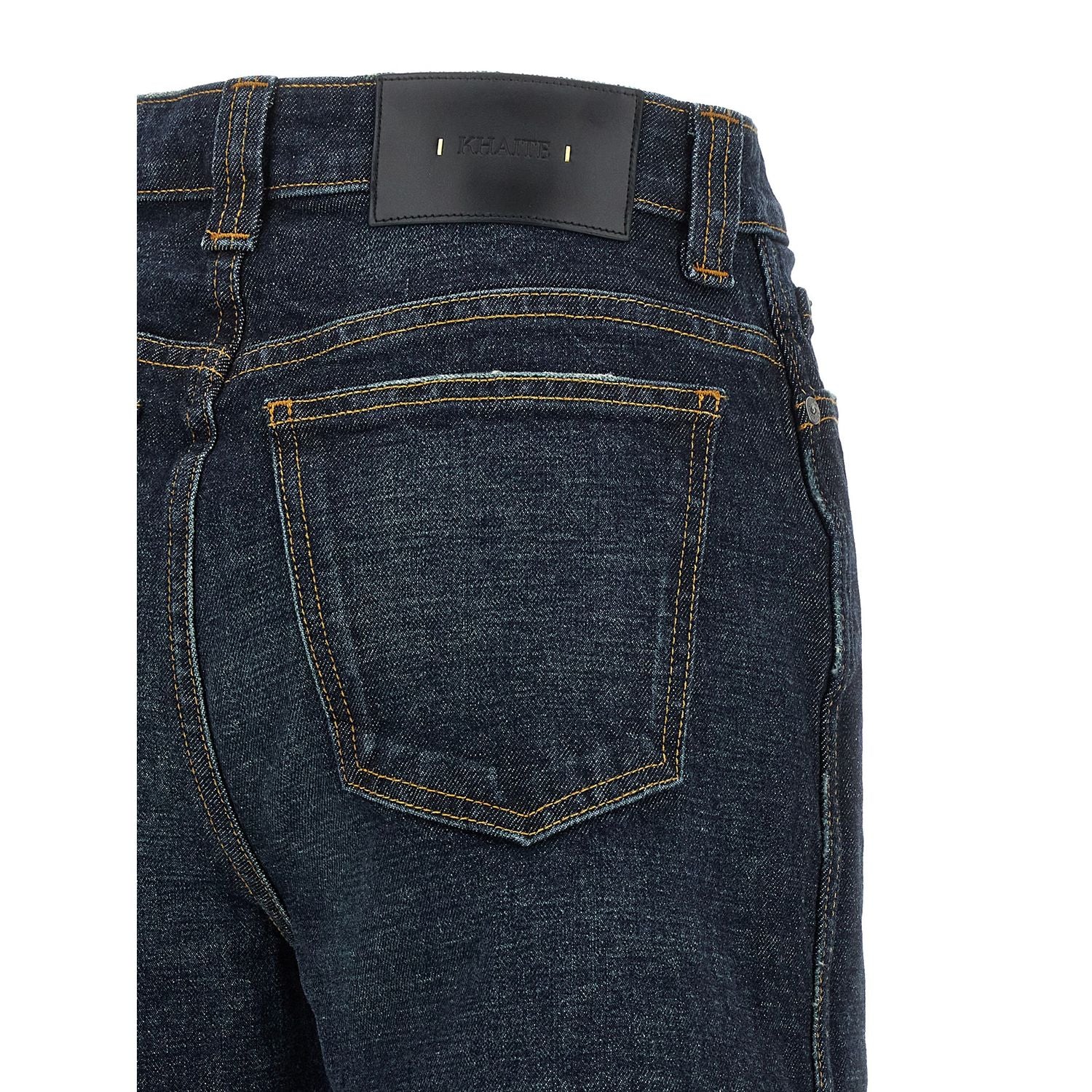 Khaite Blue Cotton Flared Jeans