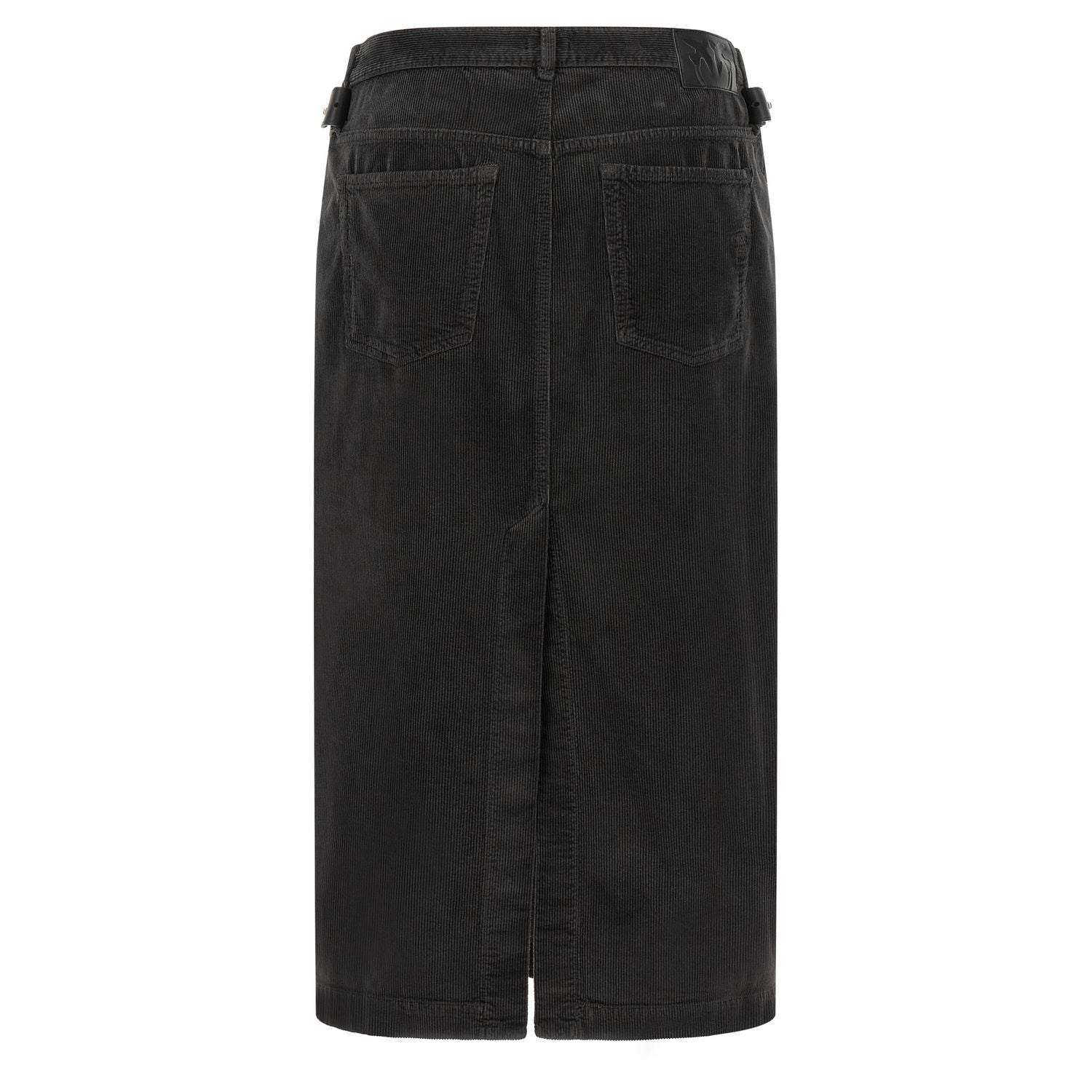 PINKO Black Cotton Midi Skirt