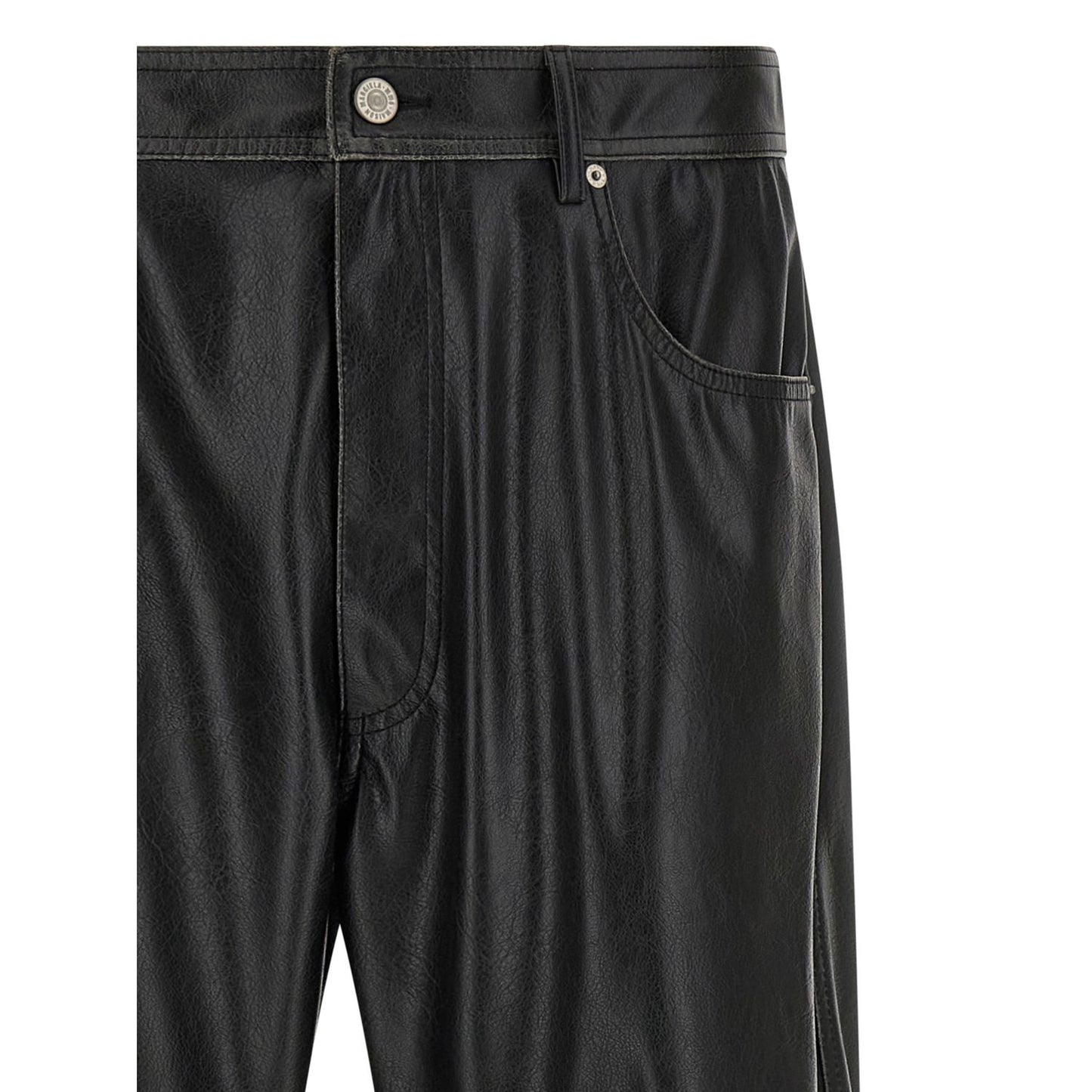 MM6 Maison Margiela Black Polyester Casual Pants