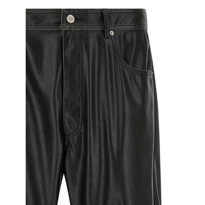 MM6 Maison Margiela Black Polyester Casual Pants