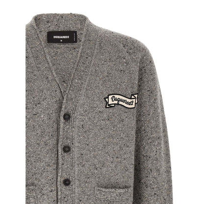 Dsquared² Gray Wool Cardigan