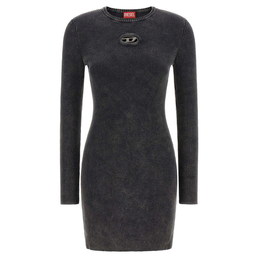 Diesel Black Cotton Short Dress