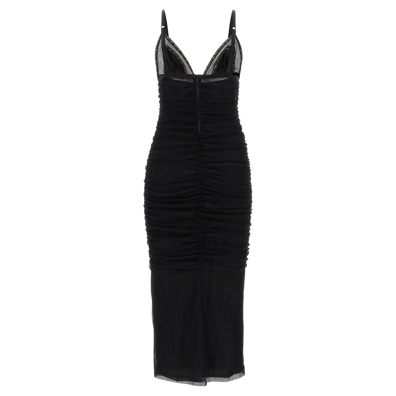 Dolce & Gabbana Black Polyamide Midi Dress