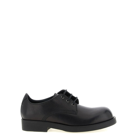 MM6 Maison Margiela Black Cowhide Oxfords And Derbies