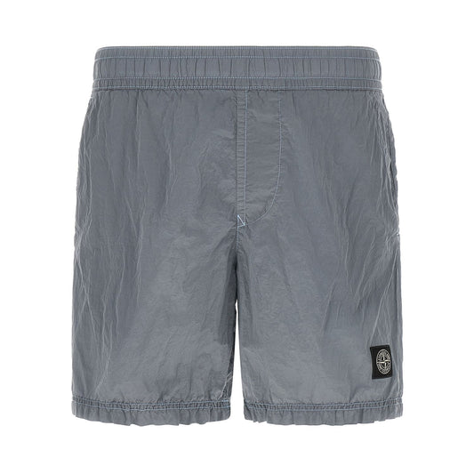 Stone Island Gray Polyamide Swim Shorts