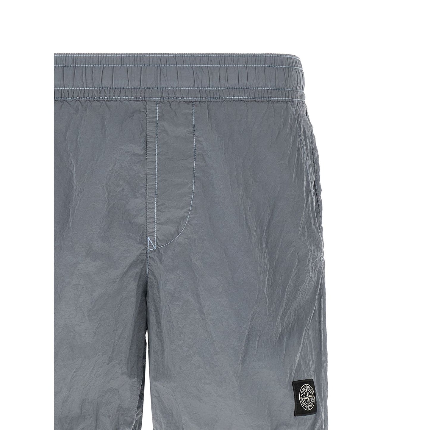 Stone Island Gray Polyamide Swim Shorts