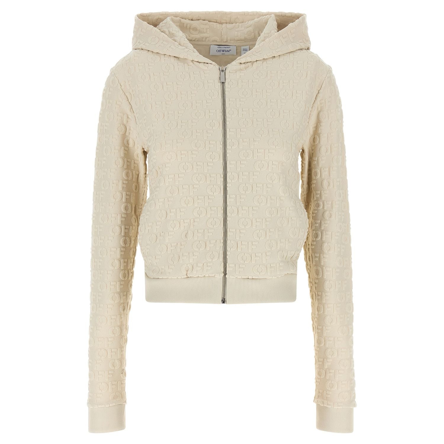Off-White Beige Cotton Sweatshirt