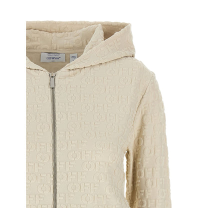 Off-White Beige Cotton Sweatshirt
