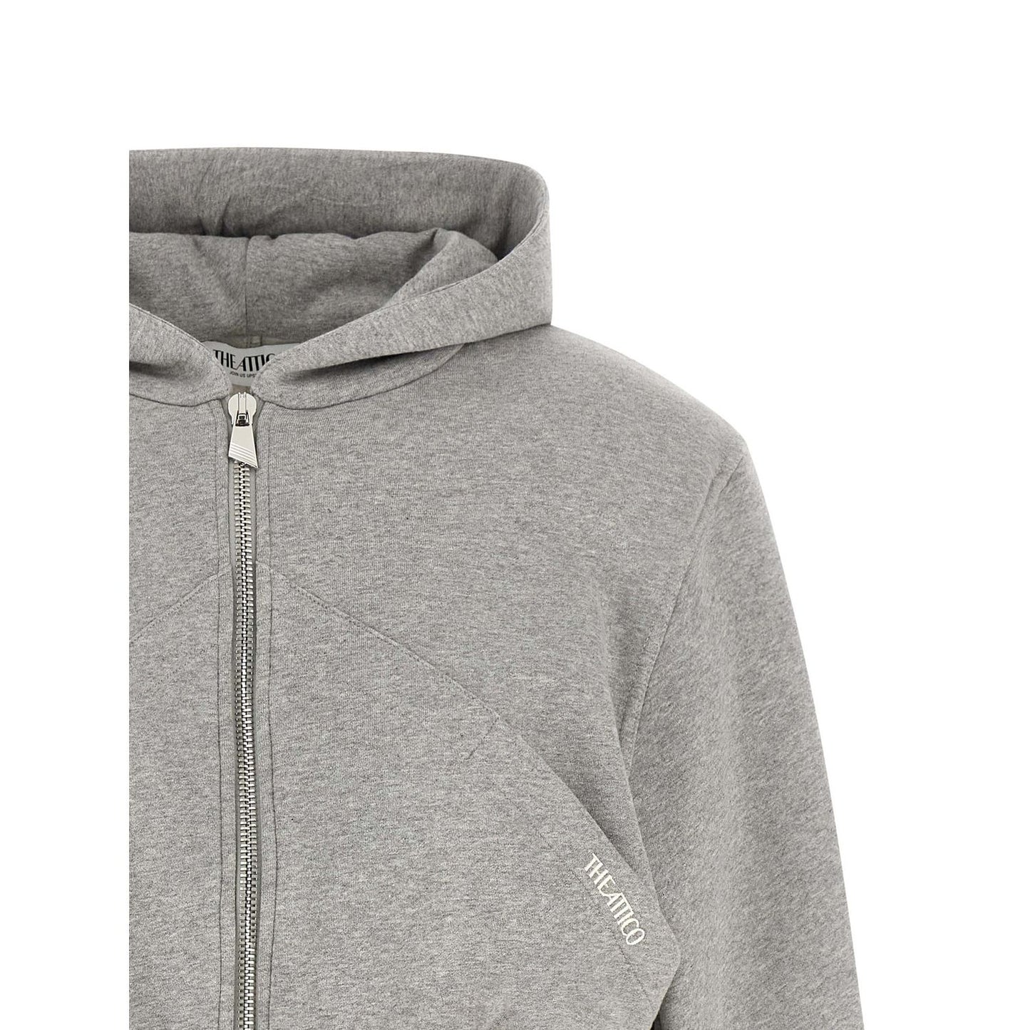 The Attico Gray Cotton Sweatshirt