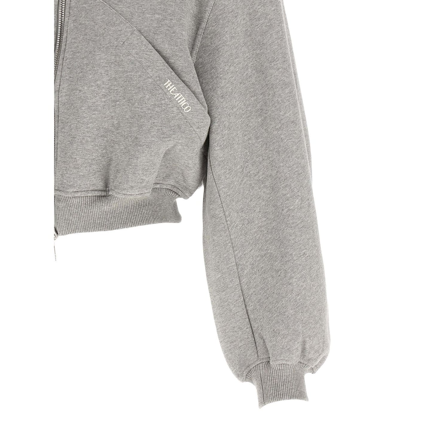 The Attico Gray Cotton Sweatshirt