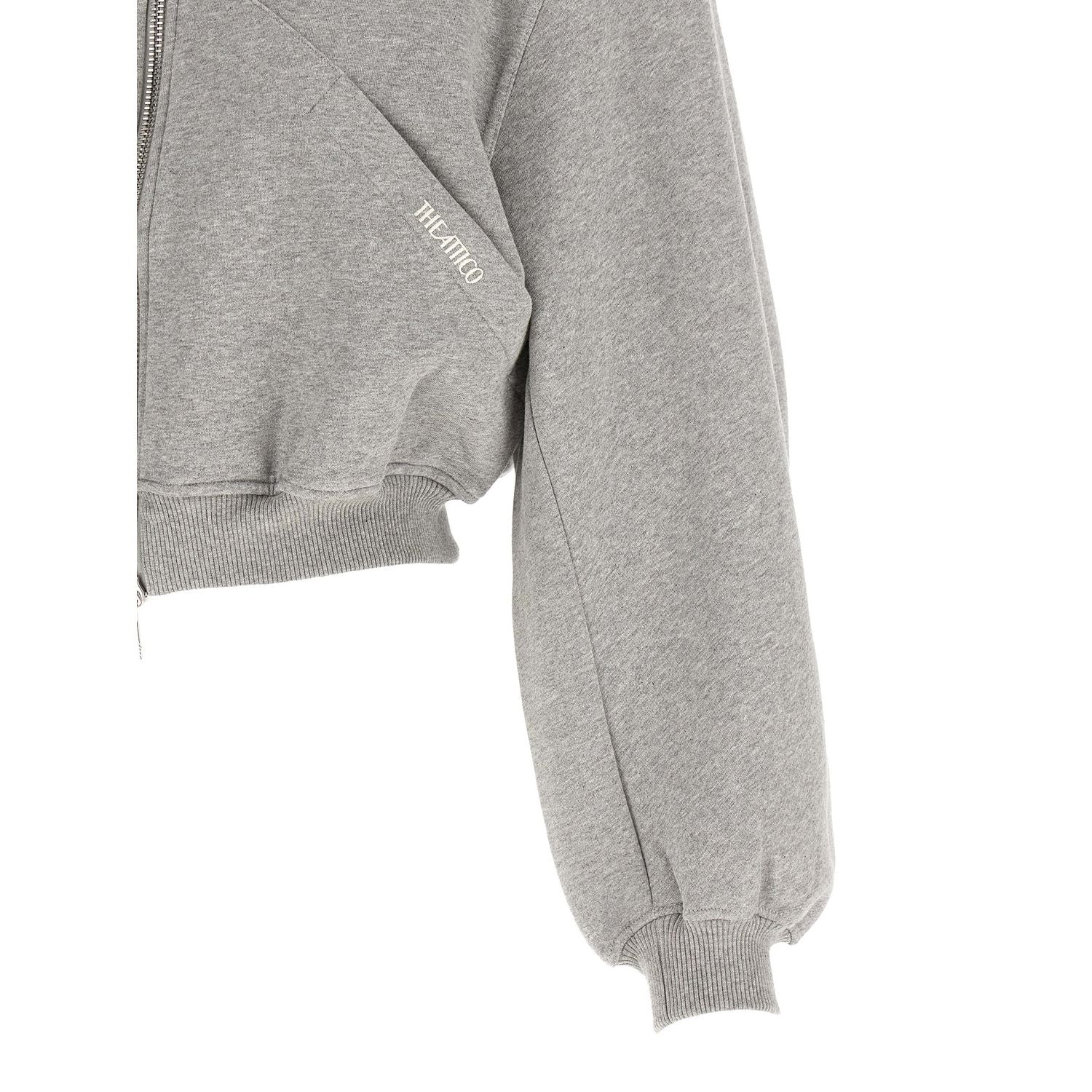 The Attico Gray Cotton Sweatshirt