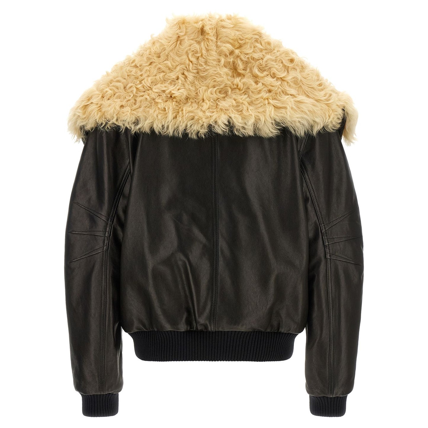 The Attico Black Lamb Leather Leather Jacket