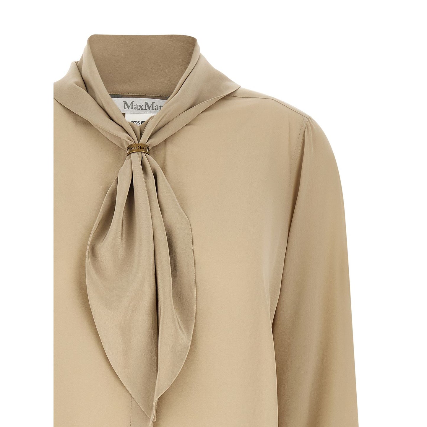 Max Mara Beige Silk Blouse