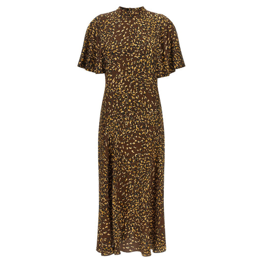 Twinset Brown Viscose Long Dress