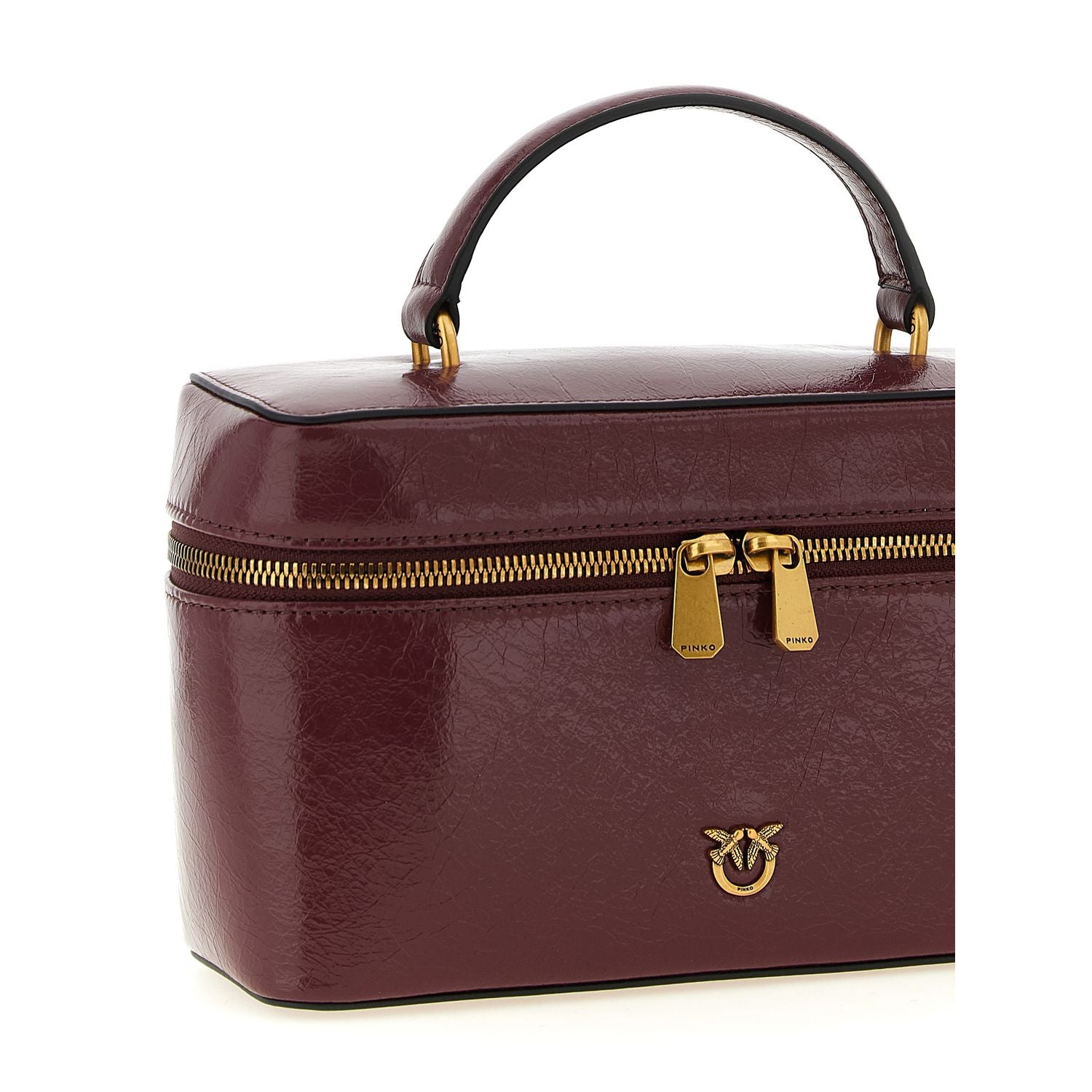 PINKO Bordeaux Calfskin Handbag