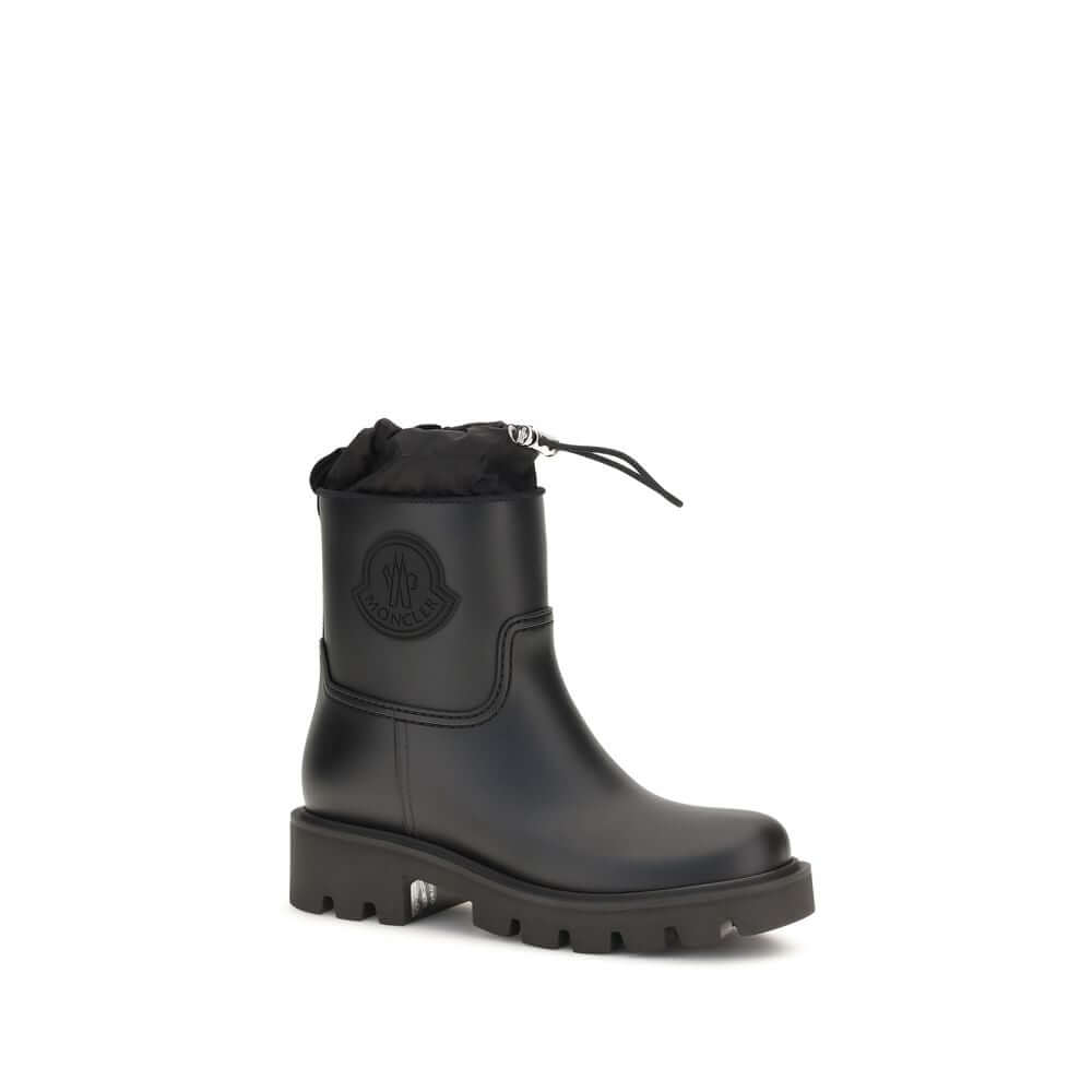 Moncler Black Pvc Rain Boots