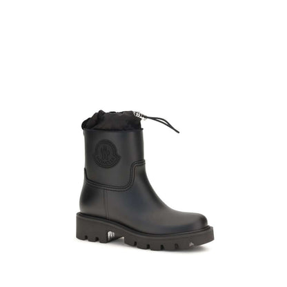 Moncler Black Pvc Rain Boots