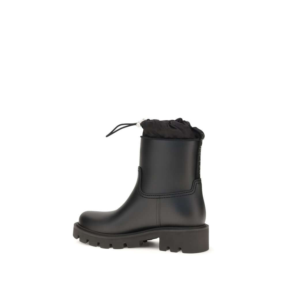 Moncler Black Pvc Rain Boots