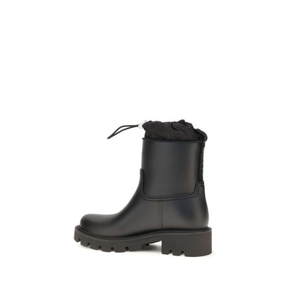 Moncler Black Pvc Rain Boots