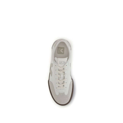 Veja White Calf Leather Bos Taurus Sneakers