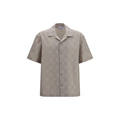 Off-White Beige Cotton Pattern Shirt