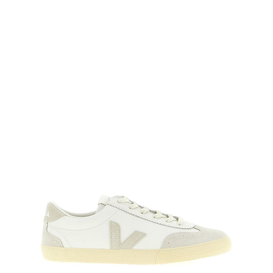 Veja Beige Genuine Leather Low Top Sneakers