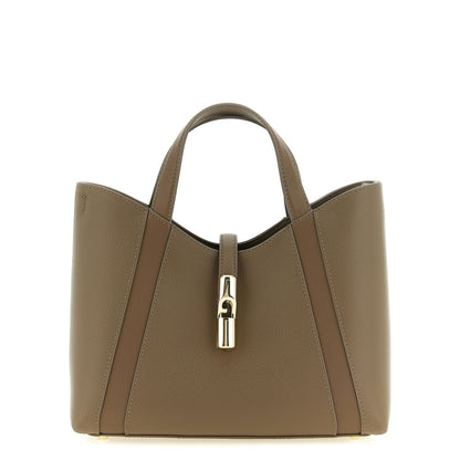 Furla Gray Calfskin Tote Bag