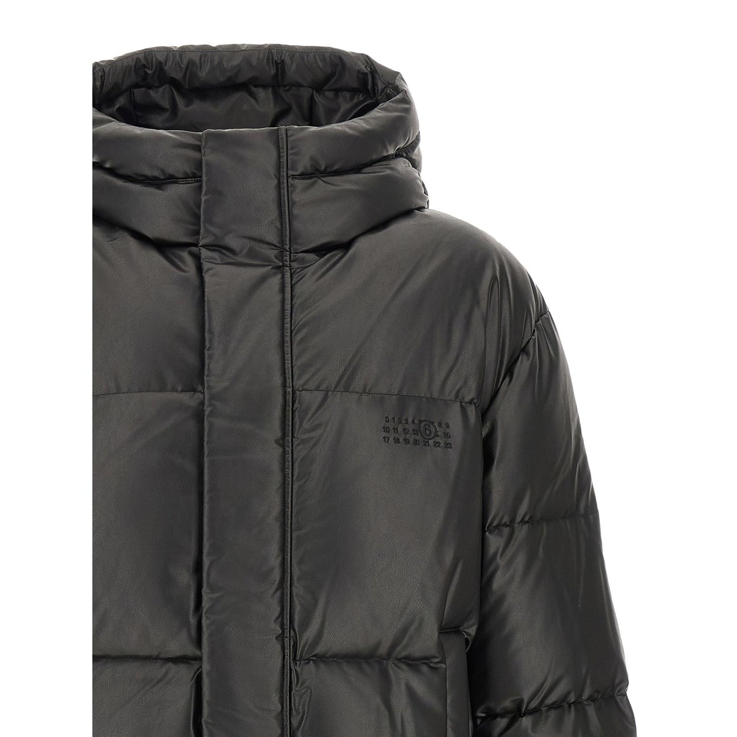 MM6 Maison Margiela Black Polyester Full-Length Jacket