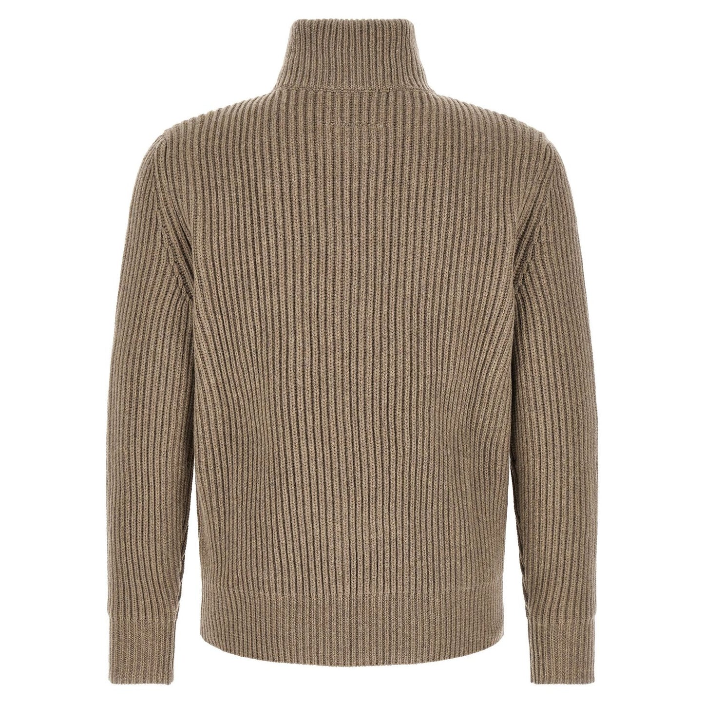 MM6 Maison Margiela Beige Wool Full-Length Jacket