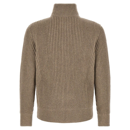 MM6 Maison Margiela Beige Wool Full-Length Jacket