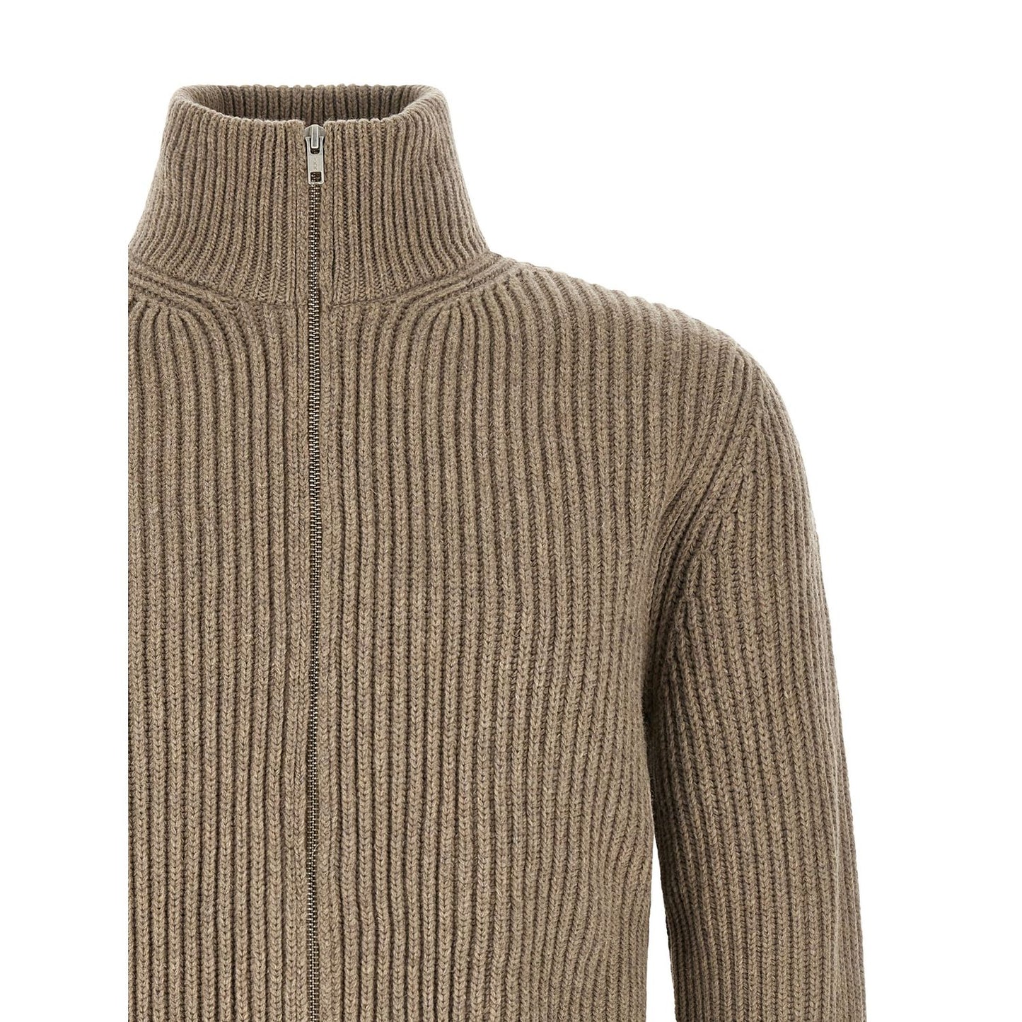 MM6 Maison Margiela Beige Wool Full-Length Jacket