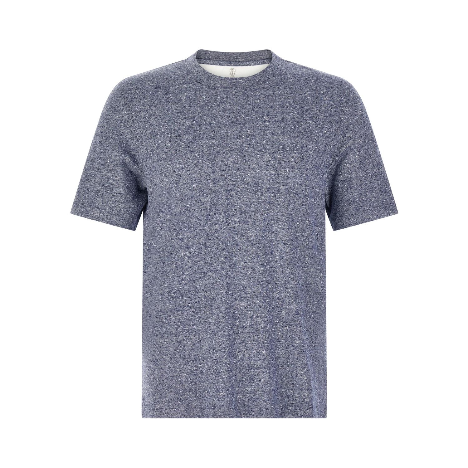 Brunello Cucinelli Blue Linen T-Shirt