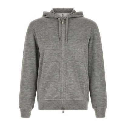 Brunello Cucinelli Gray Cashmere Sweatshirt