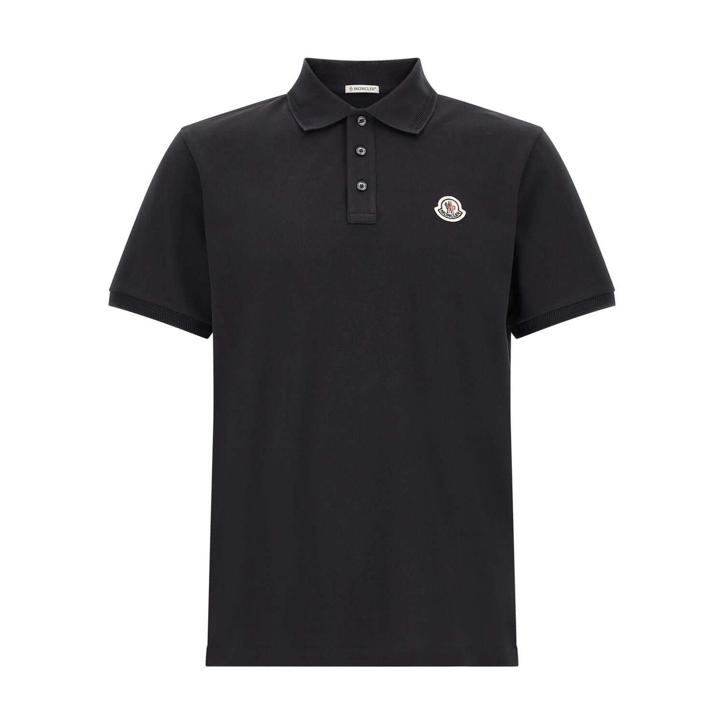 Moncler Blue Cotton Polo Shirt