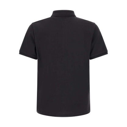 Moncler Blue Cotton Polo Shirt