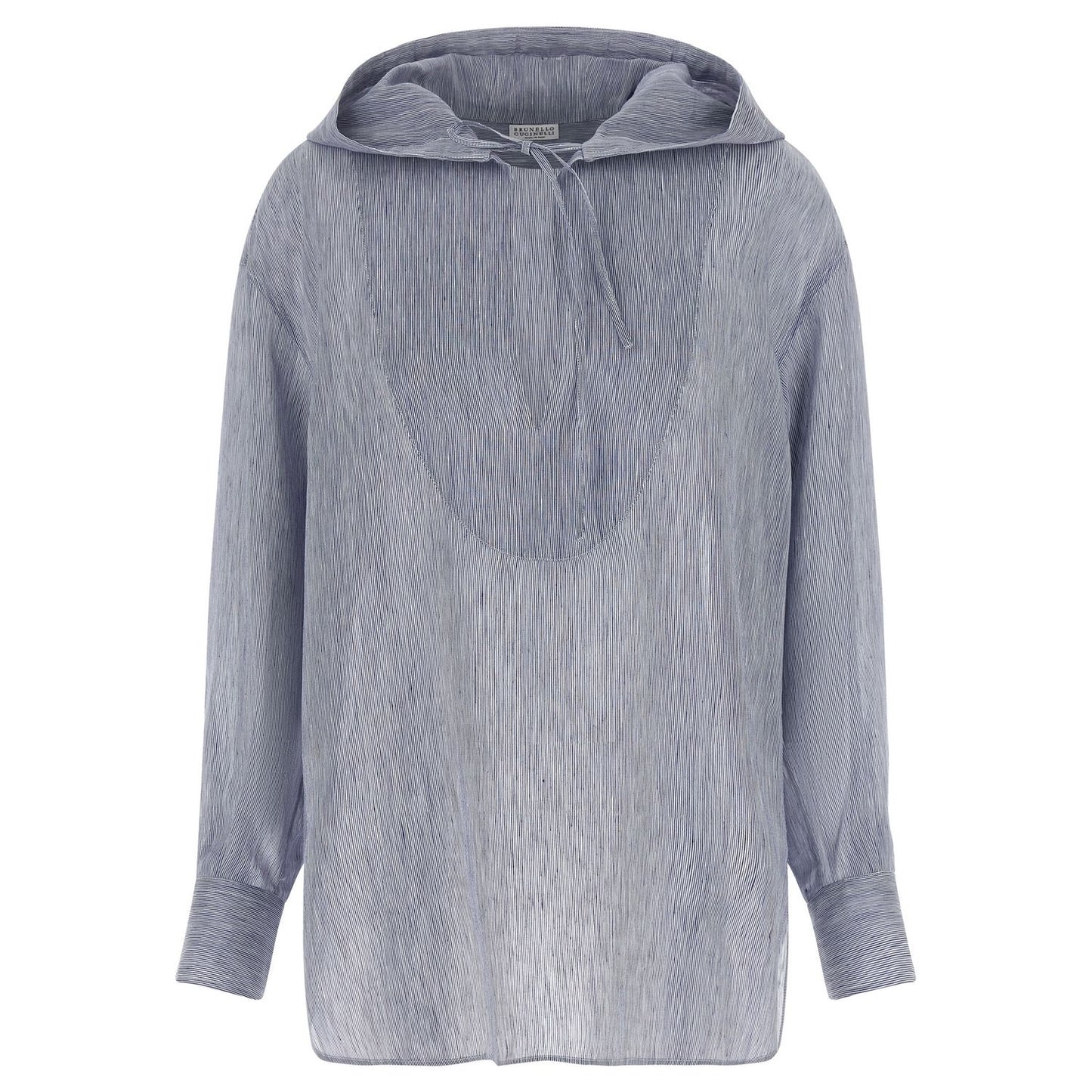 Brunello Cucinelli Blue Linen Blouse