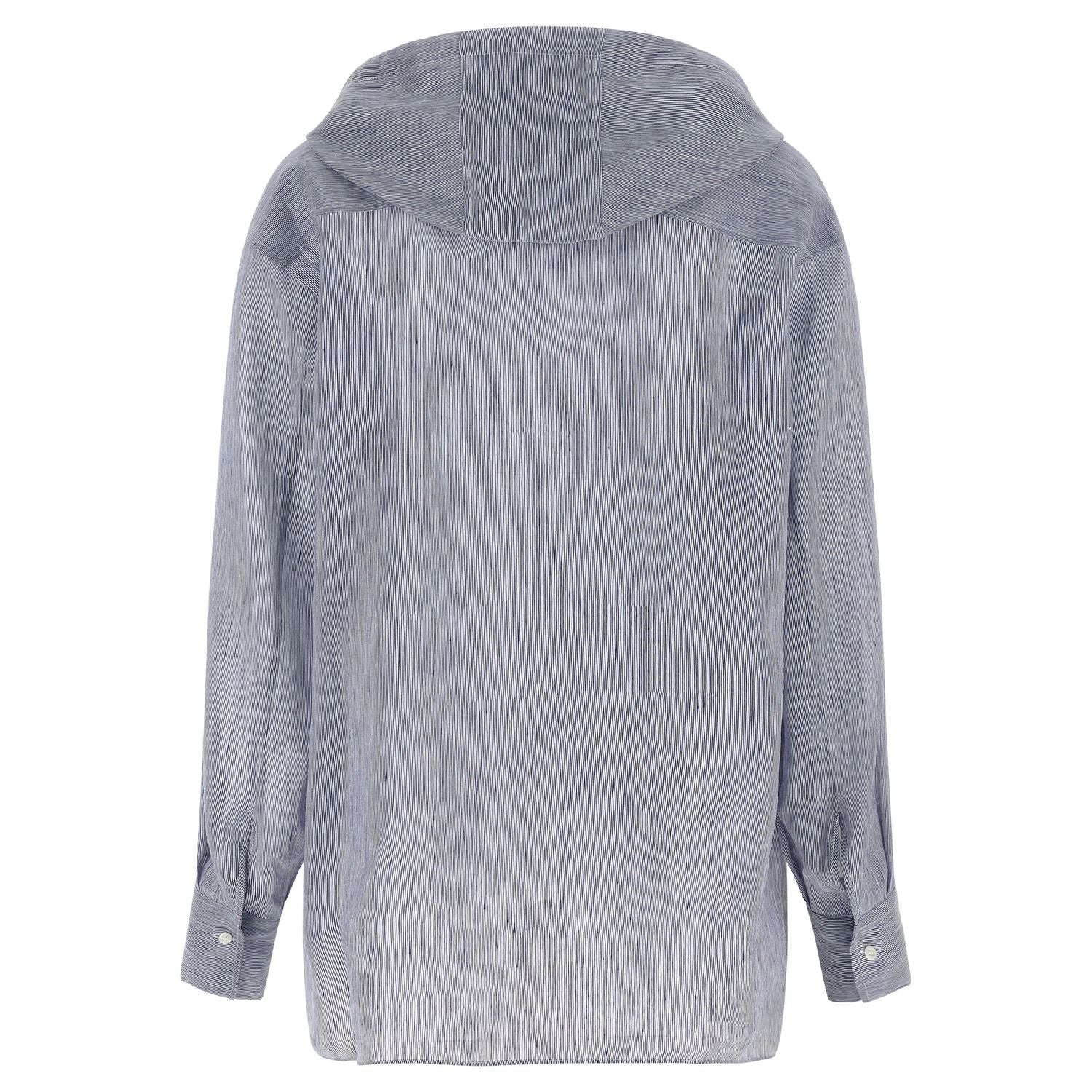 Brunello Cucinelli Blue Linen Blouse