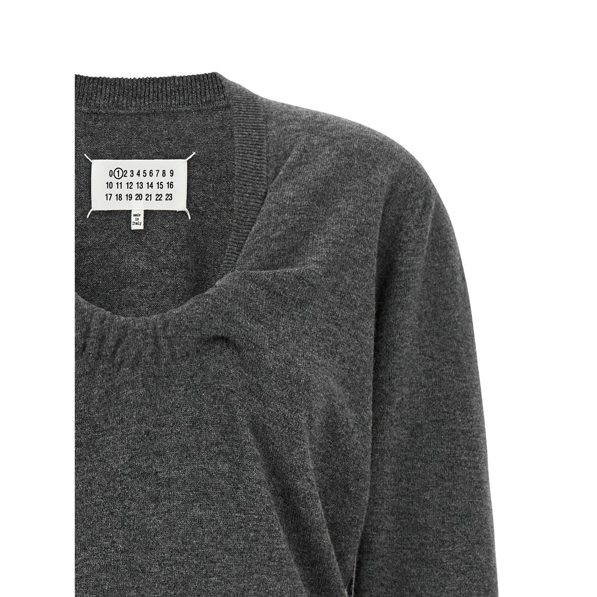 Maison Margiela Gray Virgin Wool Cardigan