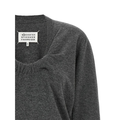 Maison Margiela Gray Virgin Wool Cardigan