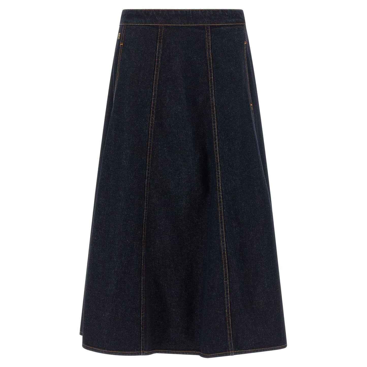 Alberta Ferretti Blue Cotton Mini Skirt