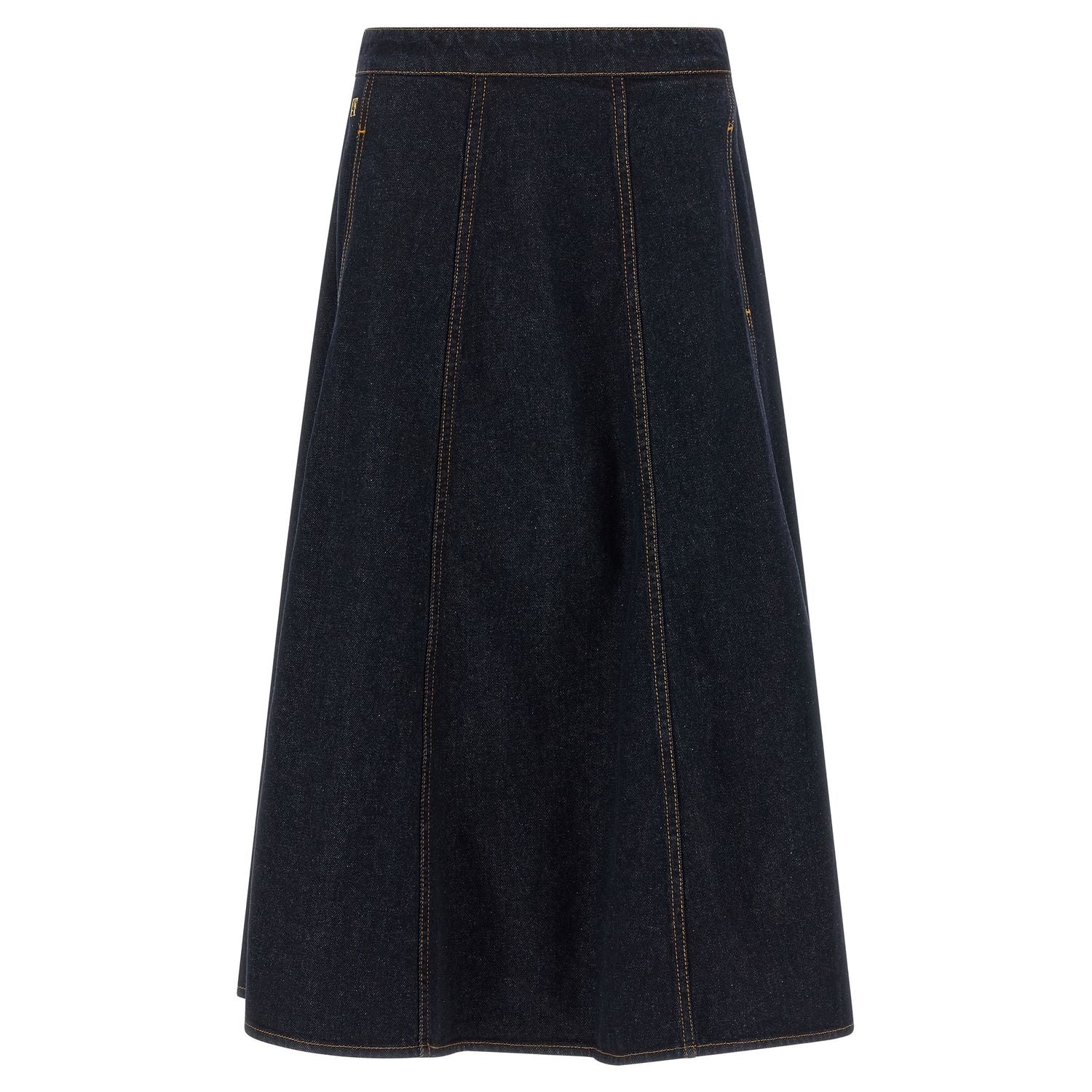 Alberta Ferretti Blue Cotton Mini Skirt