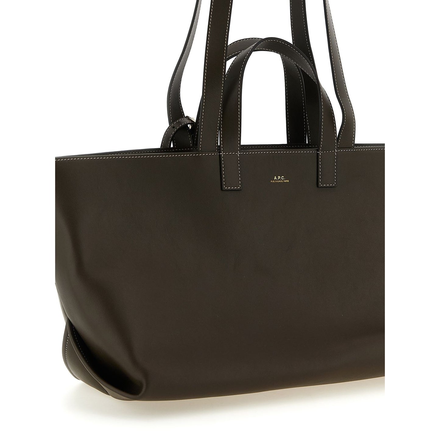 A.P.C. Brown Cowhide Tote Bag