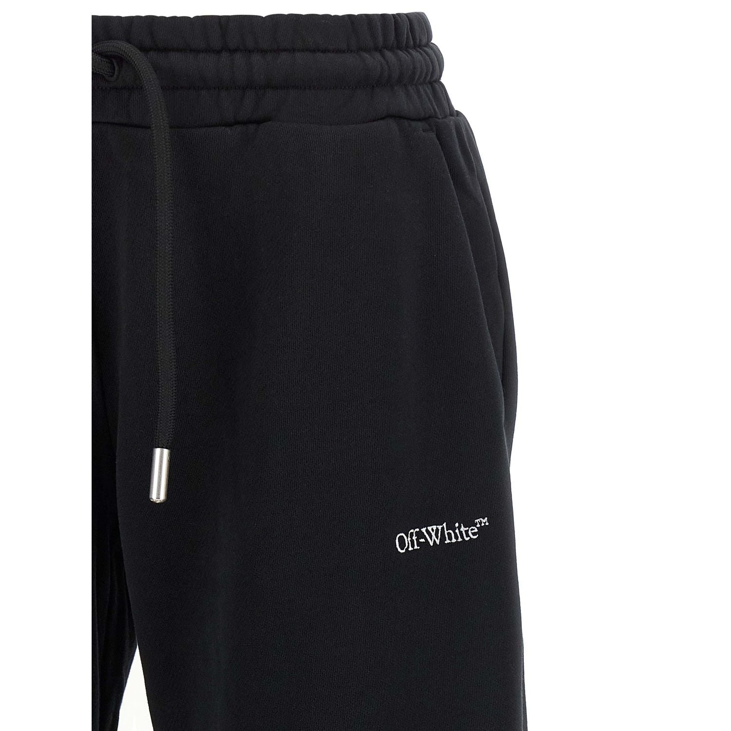 Off-White Black Cotton Joggers (Workout Pants)