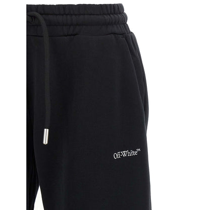 Off-White Black Cotton Joggers (Workout Pants)