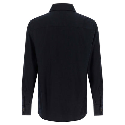 Brunello Cucinelli Blue Virgin Wool Blouse