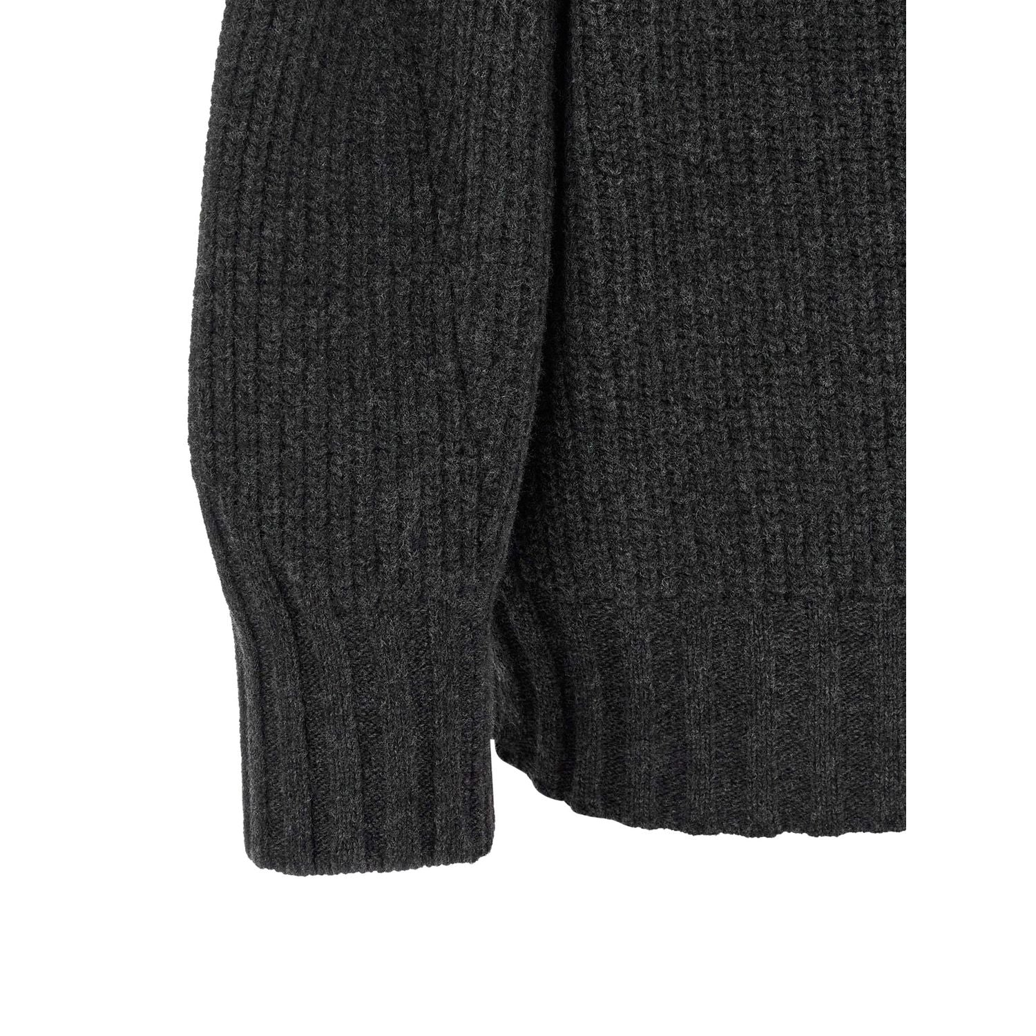 The Attico Gray Virgin Wool Cardigan