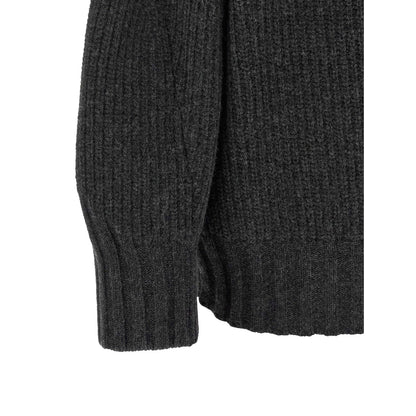 The Attico Gray Virgin Wool Cardigan